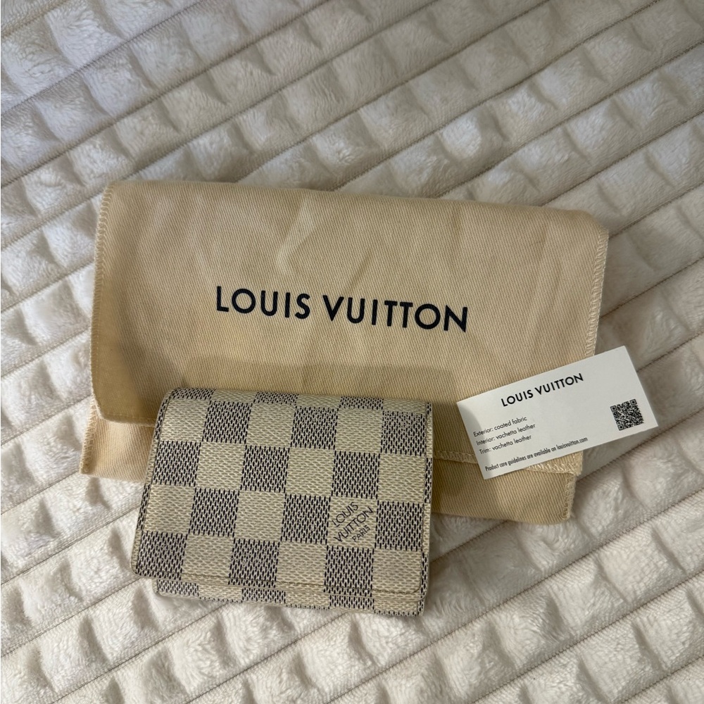 Damier Azur flap card case